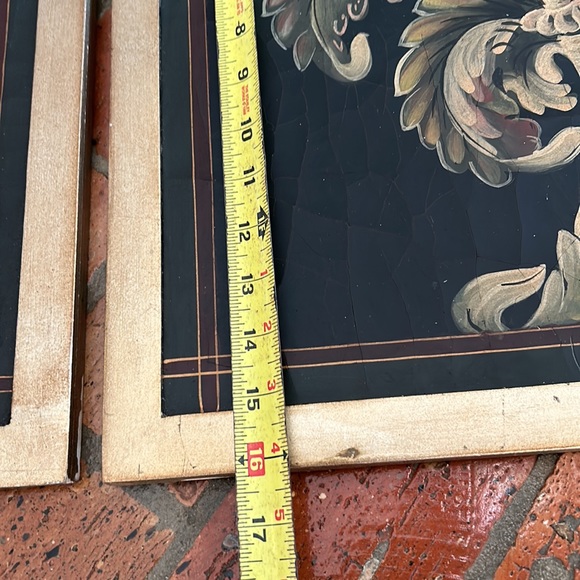 Vintage Fleur De Lis Crackle Framed Artwork - Picture 5 of 10